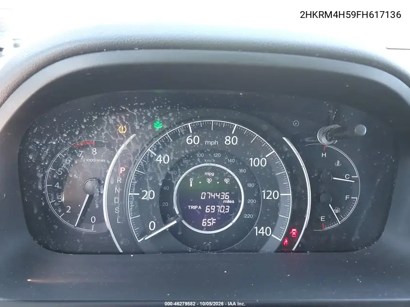 2015 HONDA CR-V VIN 2HKRM4H59FH617136 — фото 7