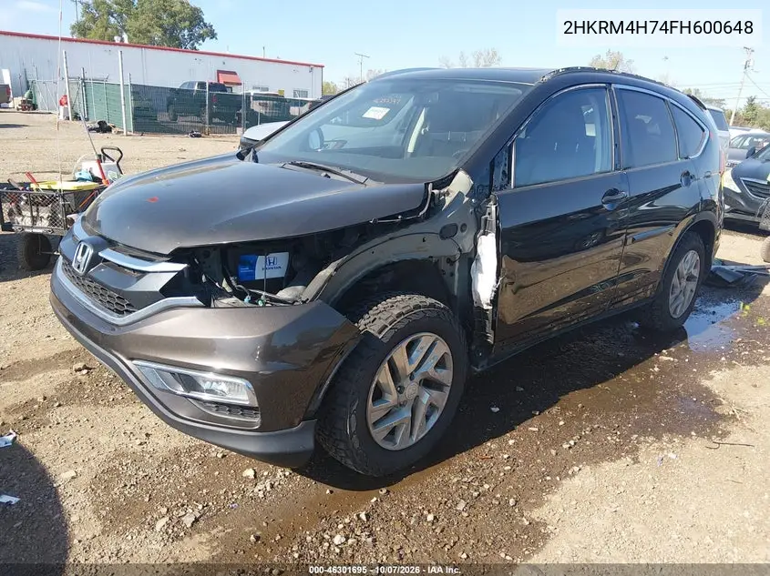 2015 HONDA CR-V VIN 2HKRM4H74FH600648 — фото 2