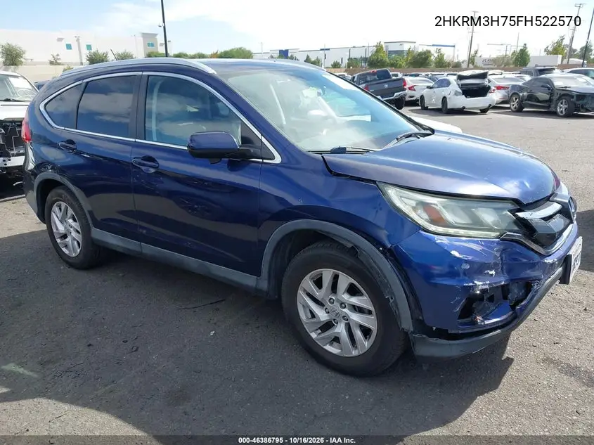 HONDA CR-V 2015, VIN 2HKRM3H75FH522570