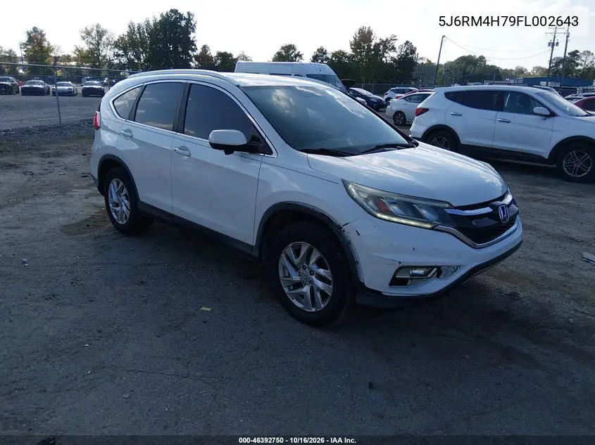 HONDA CR-V 2015, VIN 5J6RM4H79FL002643