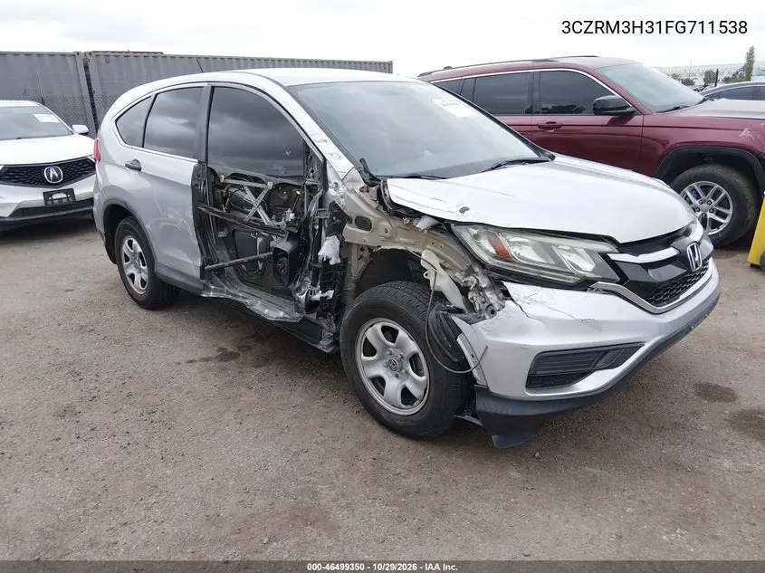 HONDA CR-V 2015, VIN 3CZRM3H31FG711538