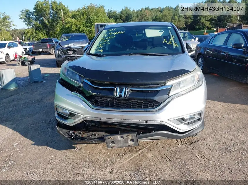 2016 HONDA CR-V VIN 2HKRM4H43GH134007 — фото 11
