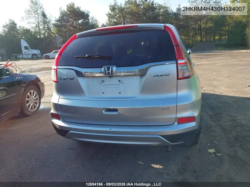 2016 HONDA CR-V VIN 2HKRM4H43GH134007 — фото 15