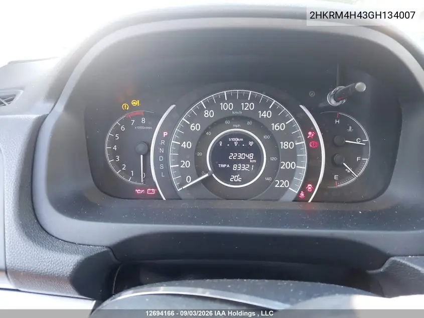 2016 HONDA CR-V VIN 2HKRM4H43GH134007 — фото 7