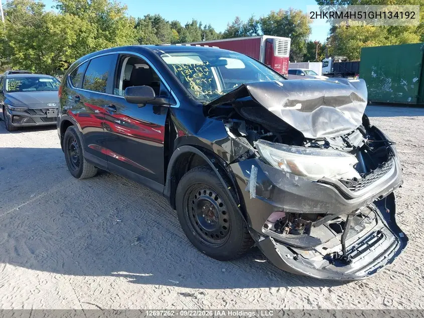 HONDA CR-V 2016, VIN 2HKRM4H51GH134192