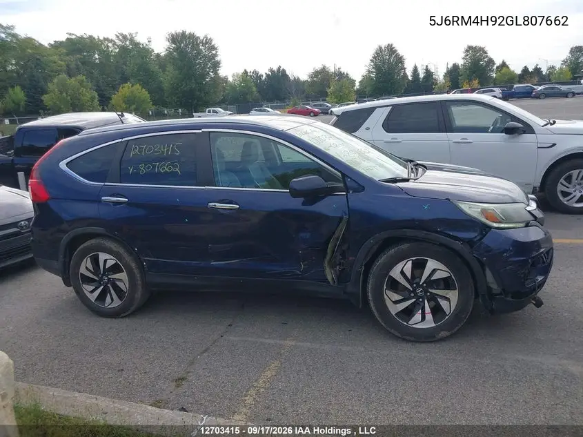 2016 HONDA CR-V VIN 5J6RM4H92GL807662 — фото 13