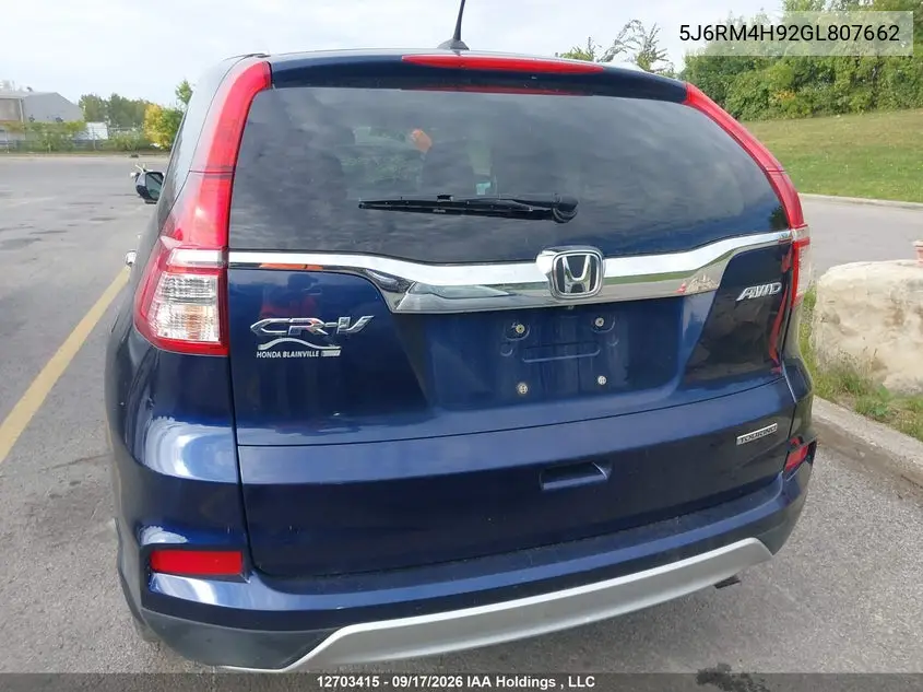 2016 HONDA CR-V VIN 5J6RM4H92GL807662 — фото 16