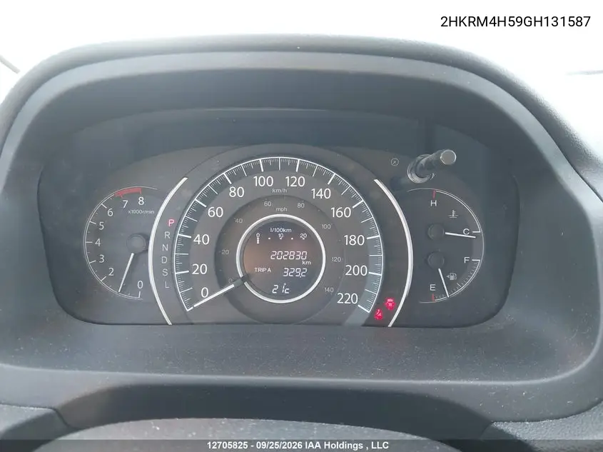 2016 HONDA CR-V VIN 2HKRM4H59GH131587 — фото 7
