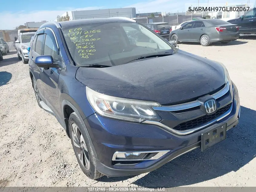 HONDA CR-V 2016, VIN 5J6RM4H97GL802067