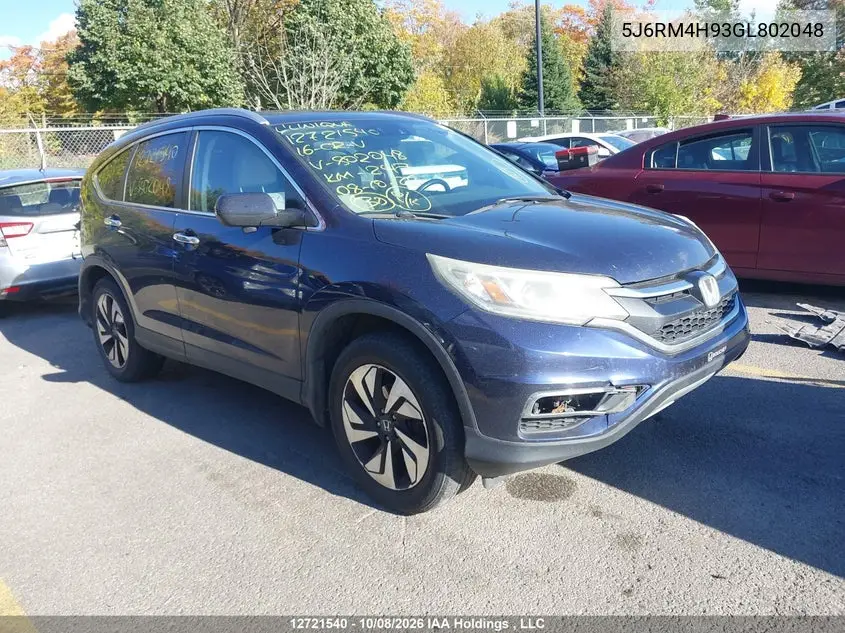 HONDA CR-V 2016, VIN 5J6RM4H93GL802048