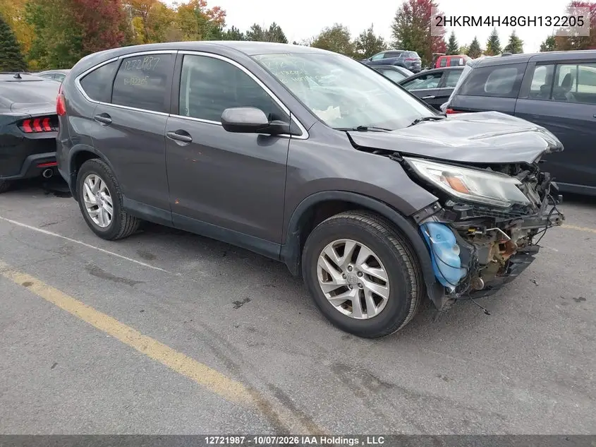 HONDA CR-V 2016, VIN 2HKRM4H48GH132205