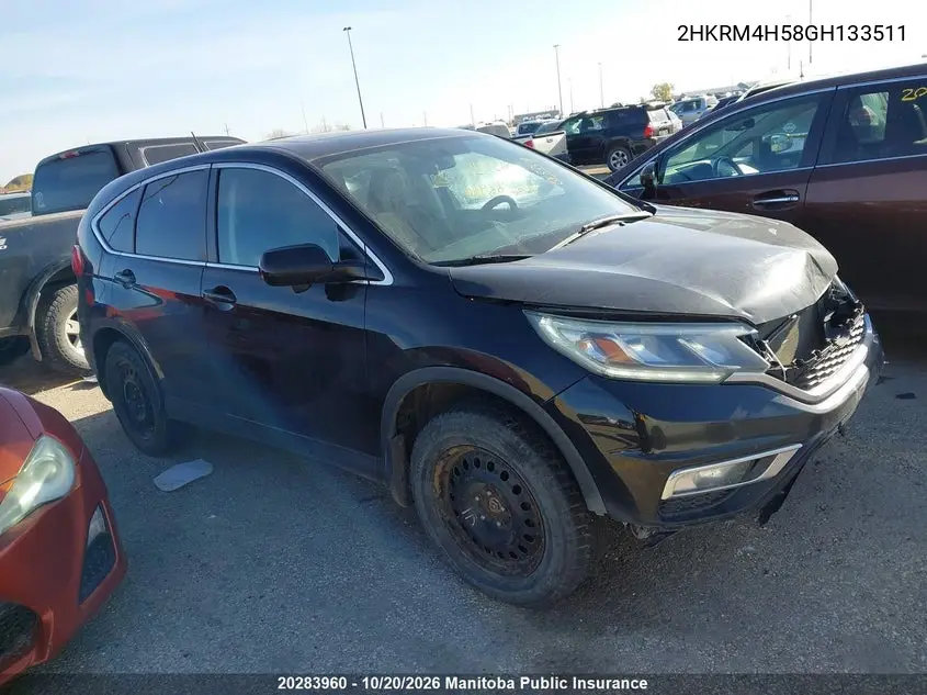 HONDA CR-V 2016, VIN 2HKRM4H58GH133511