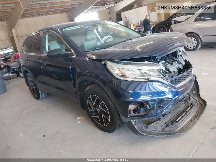 HONDA CR-V 2016, VIN 2HKRM3H40GH533855