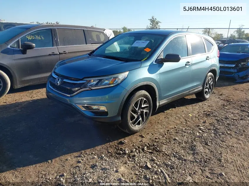 2016 HONDA CR-V VIN 5J6RM4H45GL013601 — фото 2