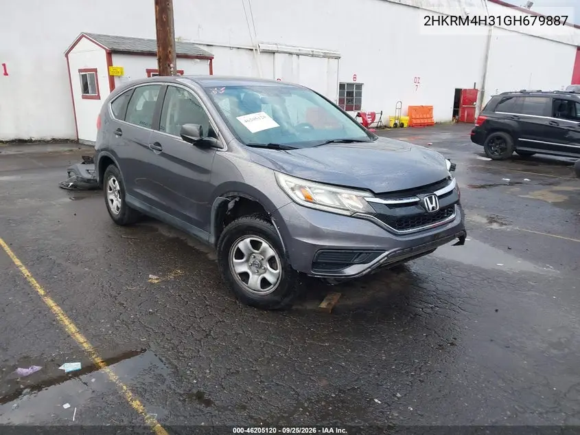 HONDA CR-V 2016, VIN 2HKRM4H31GH679887