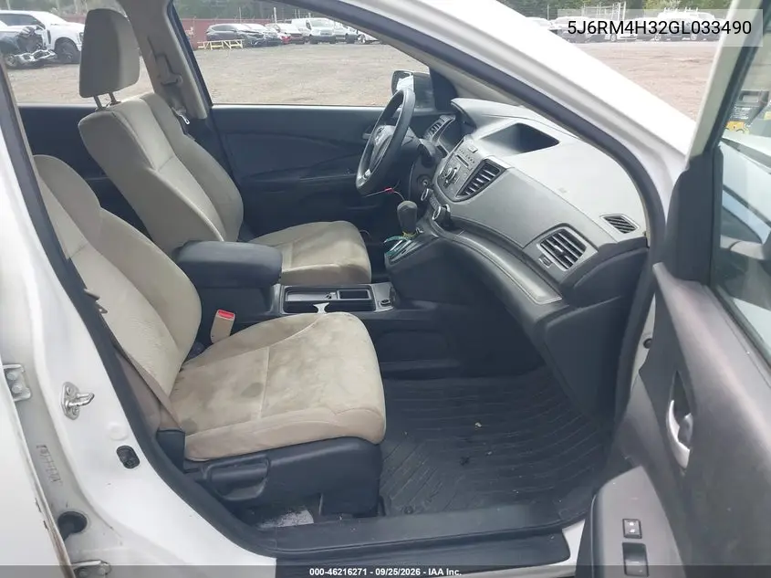 2016 HONDA CR-V VIN 5J6RM4H32GL033490 — фото 5