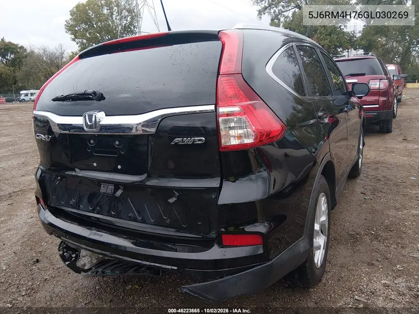 2016 HONDA CR-V VIN 5J6RM4H76GL030269 — фото 4