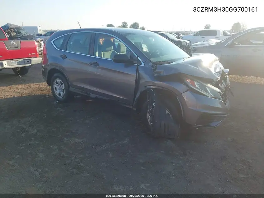HONDA CR-V 2016, VIN 3CZRM3H30GG700161