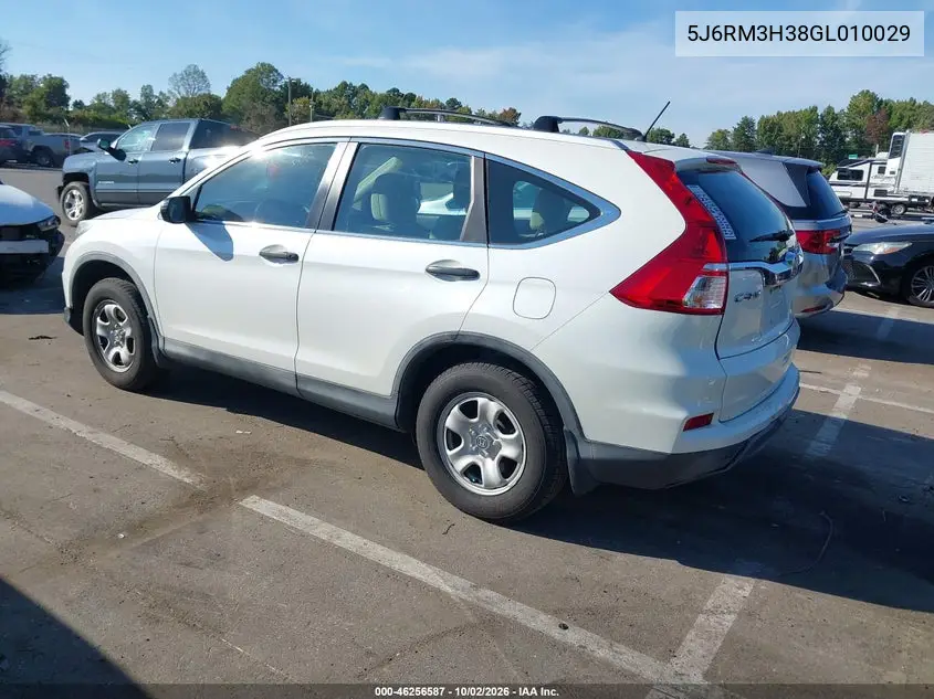 2016 HONDA CR-V VIN 5J6RM3H38GL010029 — фото 3