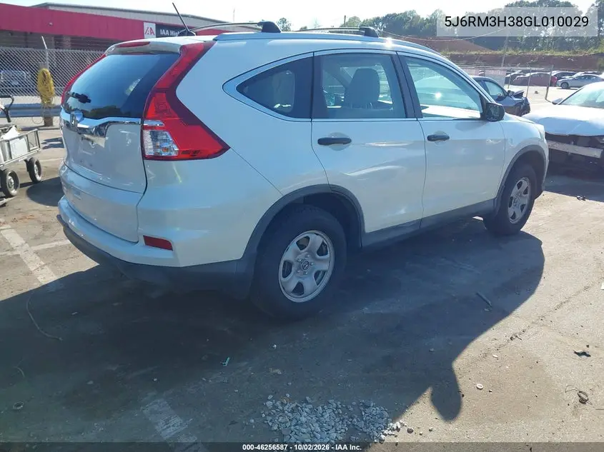 2016 HONDA CR-V VIN 5J6RM3H38GL010029 — фото 4