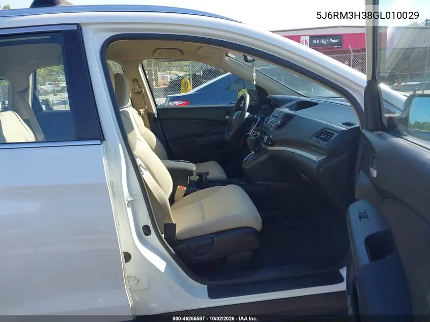 2016 HONDA CR-V VIN 5J6RM3H38GL010029 — фото 5
