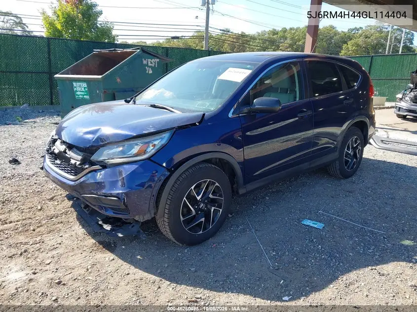 2016 HONDA CR-V VIN 5J6RM4H44GL114404 — фото 2