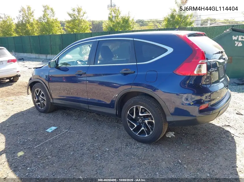 2016 HONDA CR-V VIN 5J6RM4H44GL114404 — фото 3