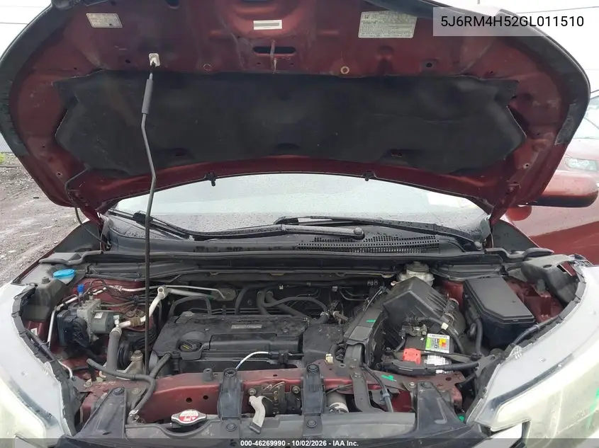 2016 HONDA CR-V VIN 5J6RM4H52GL011510 — фото 10