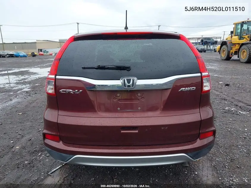 2016 HONDA CR-V VIN 5J6RM4H52GL011510 — фото 16