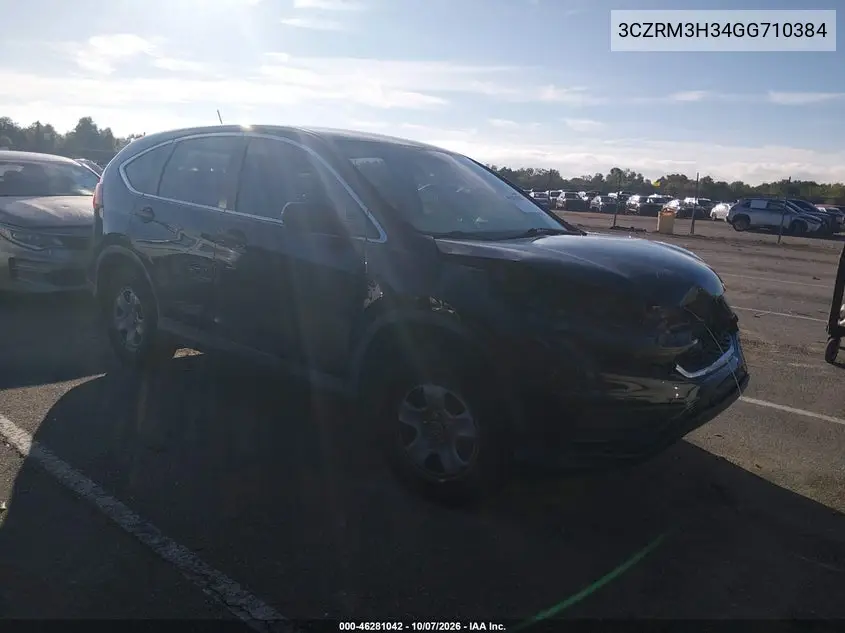 HONDA CR-V 2016, VIN 3CZRM3H34GG710384