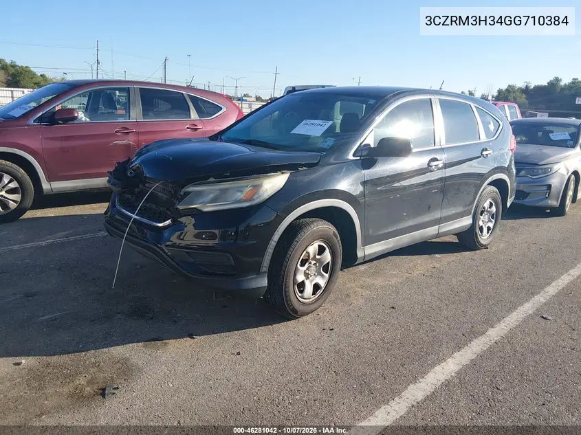 2016 HONDA CR-V VIN 3CZRM3H34GG710384 — фото 2