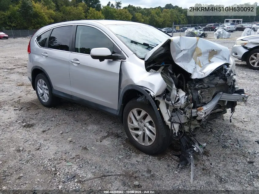 HONDA CR-V 2016, VIN 2HKRM4H51GH630092
