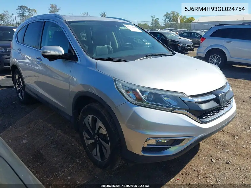 HONDA CR-V 2016, VIN 5J6RM4H93GL024754