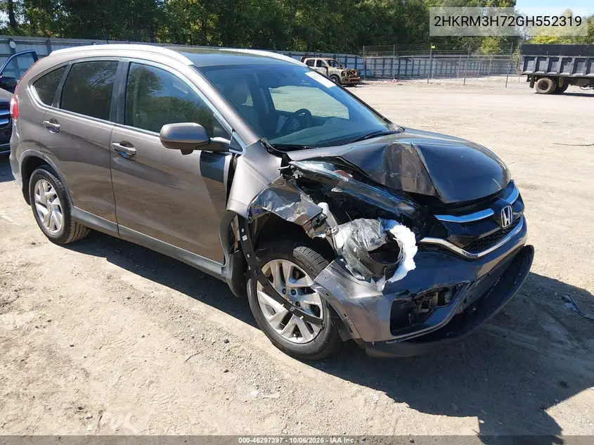 HONDA CR-V 2016, VIN 2HKRM3H72GH552319