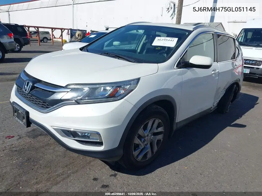 2016 HONDA CR-V VIN 5J6RM4H75GL051145 — фото 2