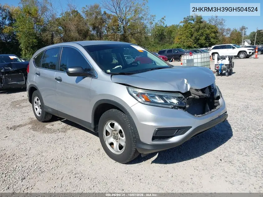 HONDA CR-V 2016, VIN 2HKRM3H39GH504524
