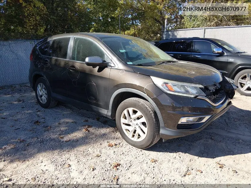 HONDA CR-V 2016, VIN 2HKRM4H5XGH670977