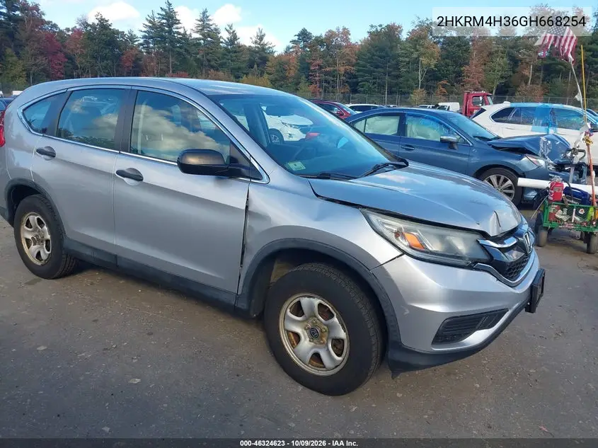HONDA CR-V 2016, VIN 2HKRM4H36GH668254