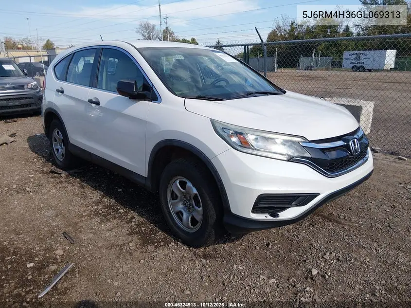 HONDA CR-V 2016, VIN 5J6RM4H36GL069313