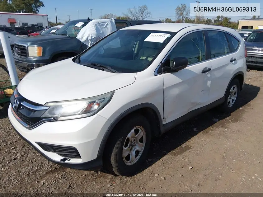 2016 HONDA CR-V VIN 5J6RM4H36GL069313 — фото 2