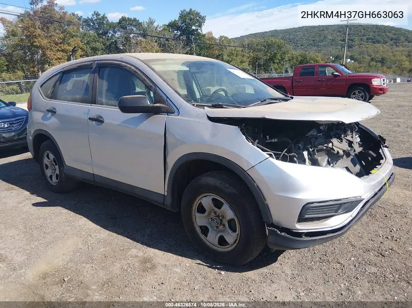 HONDA CR-V 2016, VIN 2HKRM4H37GH663063