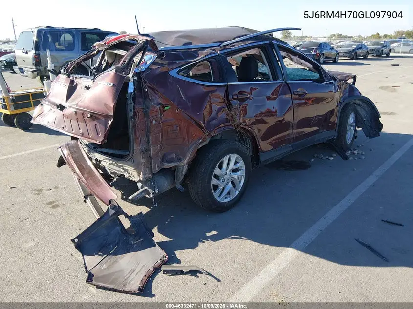 2016 HONDA CR-V VIN 5J6RM4H70GL097904 — фото 4