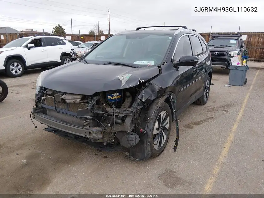 2016 HONDA CR-V VIN 5J6RM4H93GL110632 — фото 2