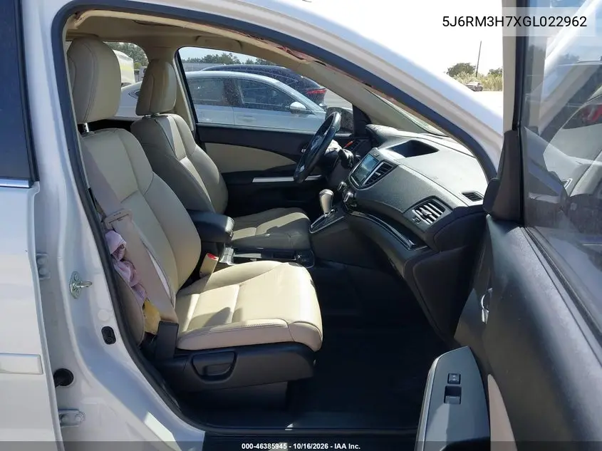2016 HONDA CR-V VIN 5J6RM3H7XGL022962 — фото 5
