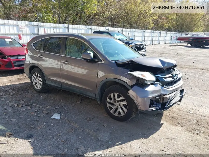 HONDA CR-V 2016, VIN 2HKRM4H74GH715851