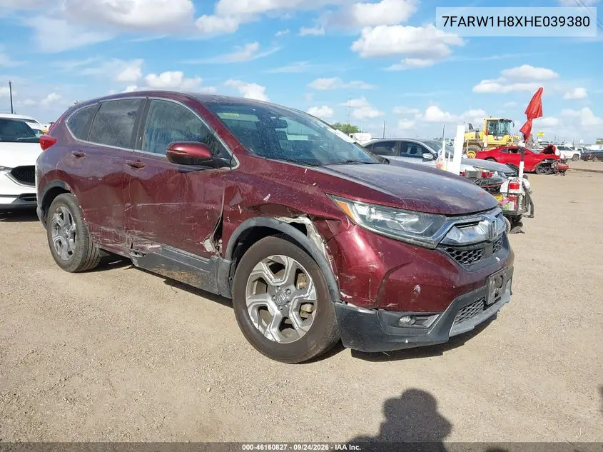 HONDA CR-V 2017, VIN 7FARW1H8XHE039380