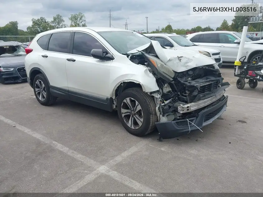 HONDA CR-V 2017, VIN 5J6RW6H3XHL003516
