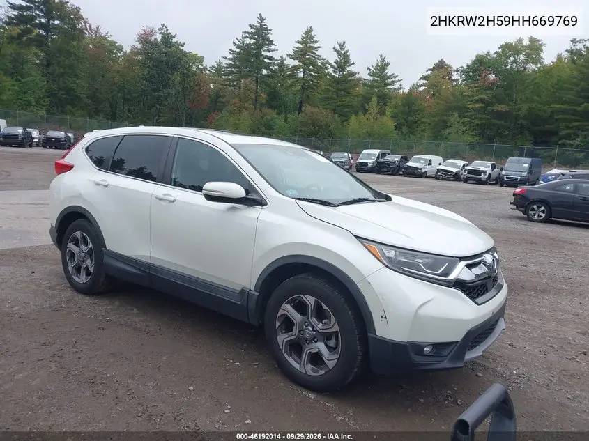 HONDA CR-V 2017, VIN 2HKRW2H59HH669769