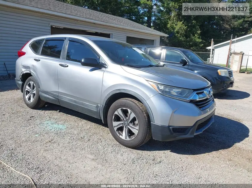 HONDA CR-V 2017, VIN 2HKRW6H3XHH221837