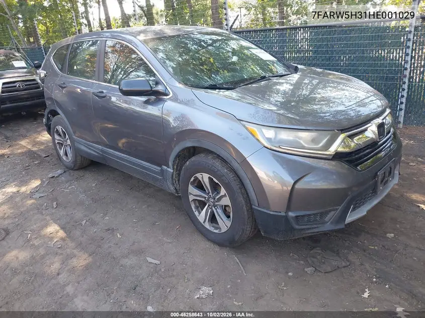 HONDA CR-V 2017, VIN 7FARW5H31HE001029